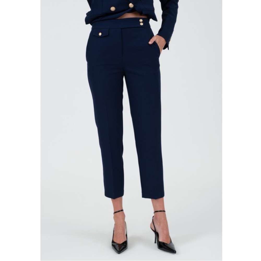 Navy Cropped Pants